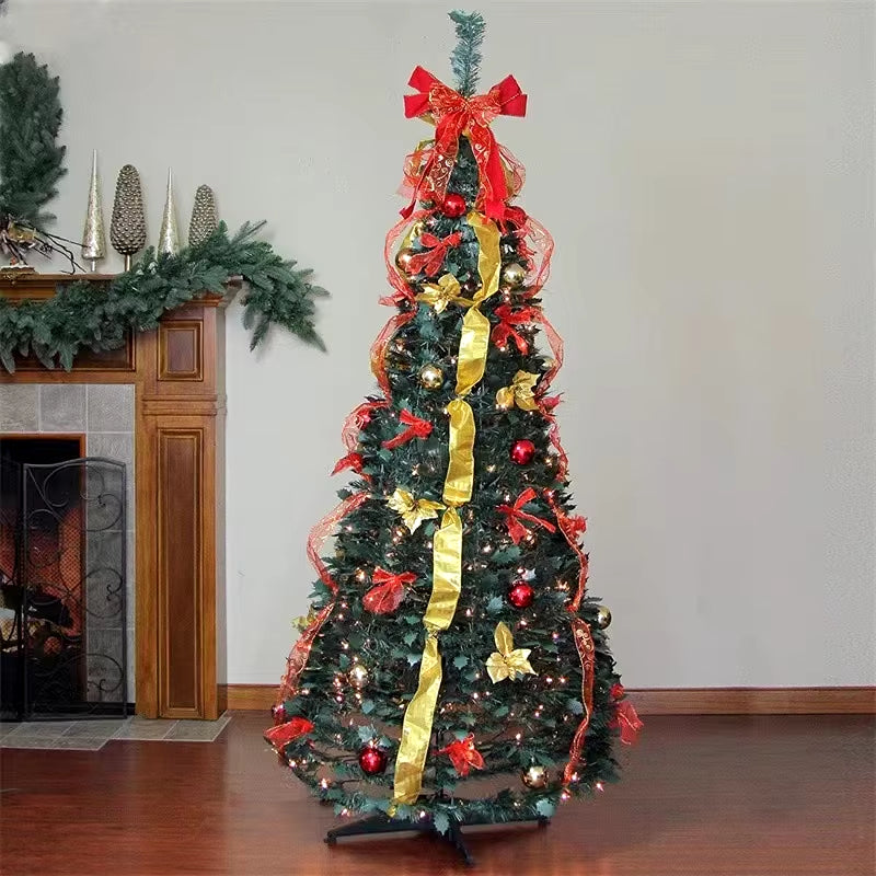 Foldable Colorful Christmas Tree Spiral Scalable Christmas Tree 1.8M/1.5M/1.2M Christmas Party Decoration