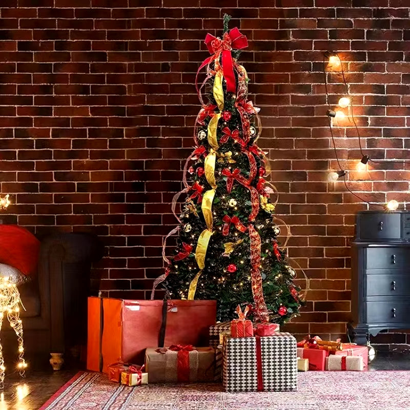 Foldable Colorful Christmas Tree Spiral Scalable Christmas Tree 1.8M/1.5M/1.2M Christmas Party Decoration